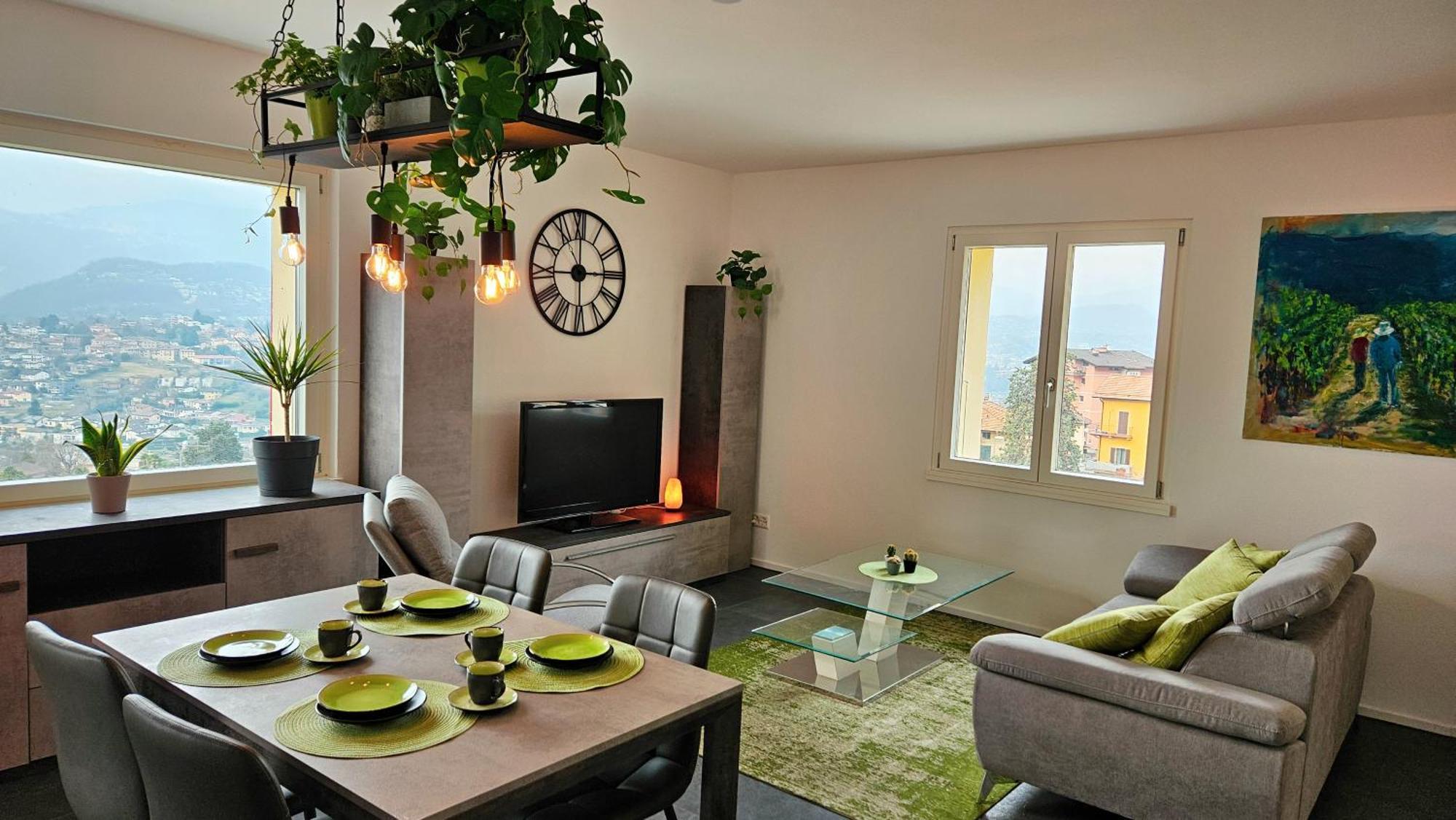 Bellavista Apartment With Free Parking 盧加諾 外观 照片